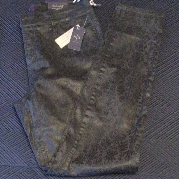 NYDJ Denim - NYDJ size 12 L black legging jeans for women